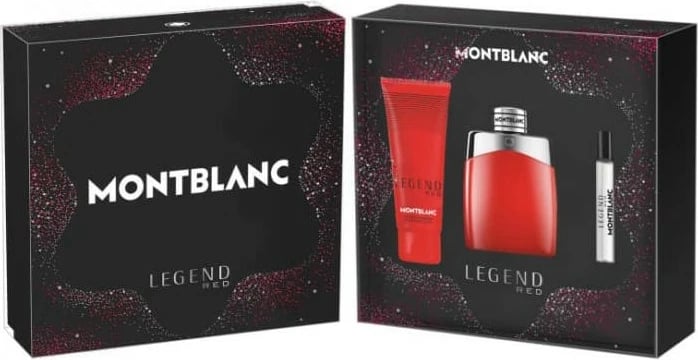 Set Eau de Parfum për meshkuj Montblanc Legend Red 100ml me xhel dhe mini-spray