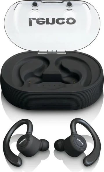Kufje Lenco EPB-460BK Bluetooth, True Wireless, mikrofon, 60h, të zeza