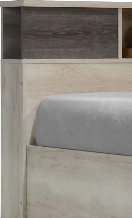 Krevat dopio, ngjyrë lisi Castilo, 140x200cm