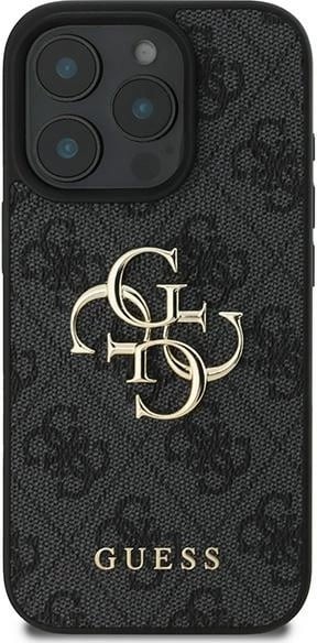 Mbështjellës Guess 4G Big Logo për iPhone 16 Pro, 6.3", i zi