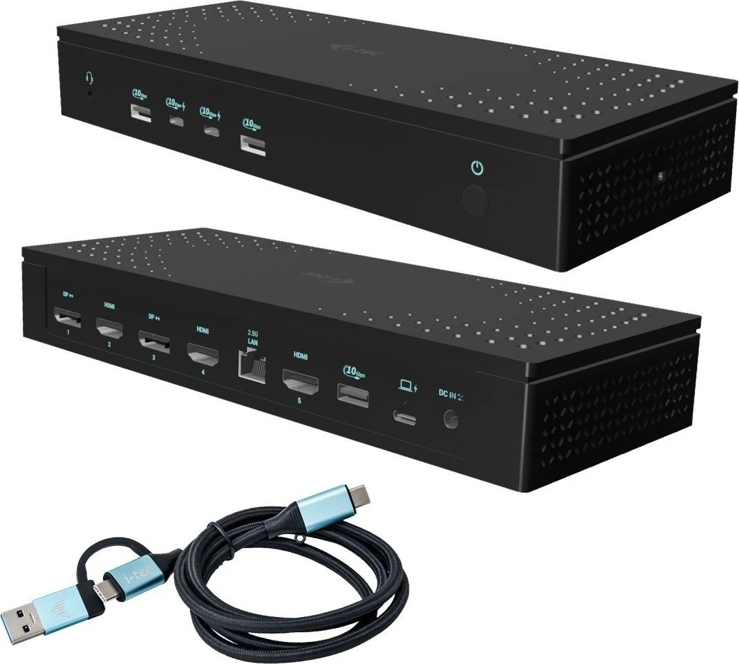 Kasë docking i-tec CA5MONITORDOCKPD, 5x 4K/60Hz, Power Delivery 100W, e zezë