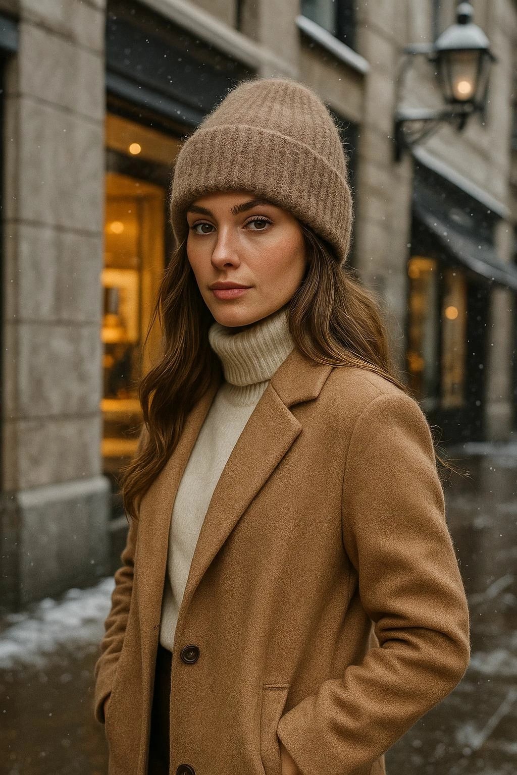 Bere për gra, ngjyrë mink, Jumeon, Bere1141