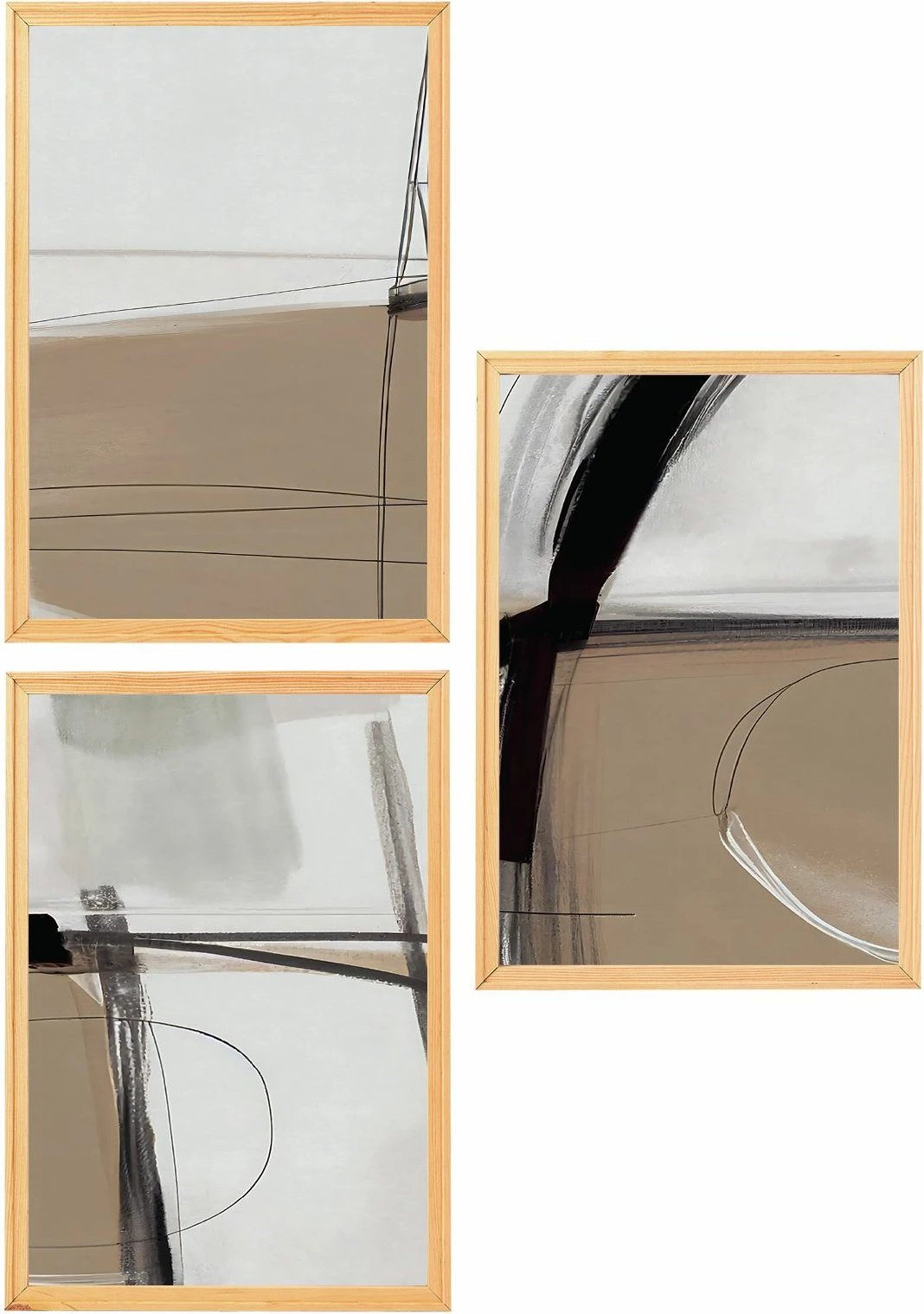 Pikturë dekorative me kornizë MDF (3 copë), Wallity, Myk3013-1