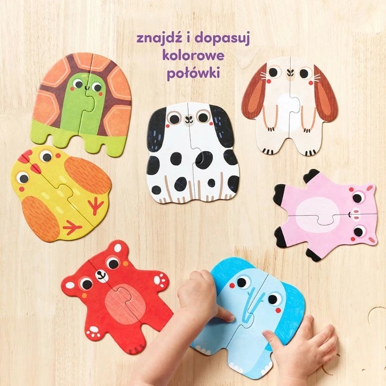 Puzzle për fëmijë CzuCzu My First Puzzles - Animals, 14 pjesë, shumëngjyrëshe