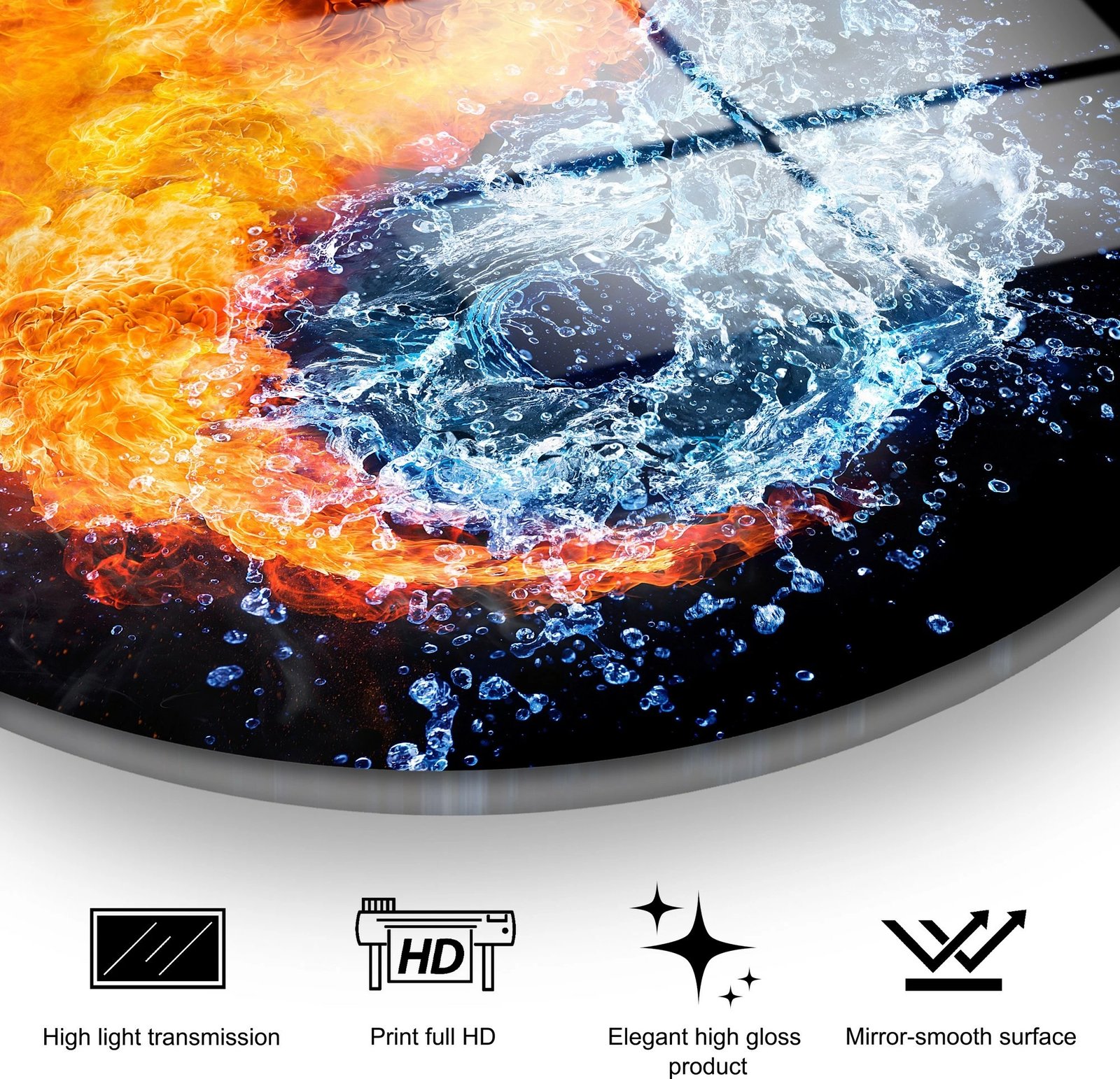 Pikturë dekorative prej xhami të temperuar, Wallity, UV-1142, shumëngjyrëshe, 30cm