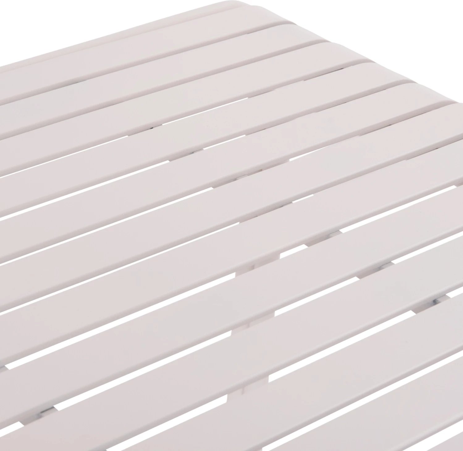 Tavolinë alumini për jashtë, ngjyrë e bardhë, RACHEL FH6339.02, 150x80x75cm