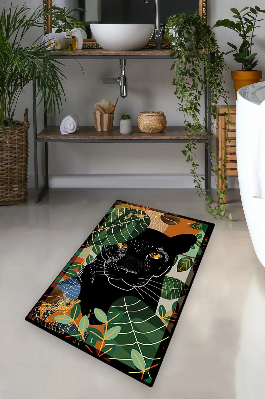 Tapet për banjo Mijölnir, shumëngjyrësh, 70x120cm