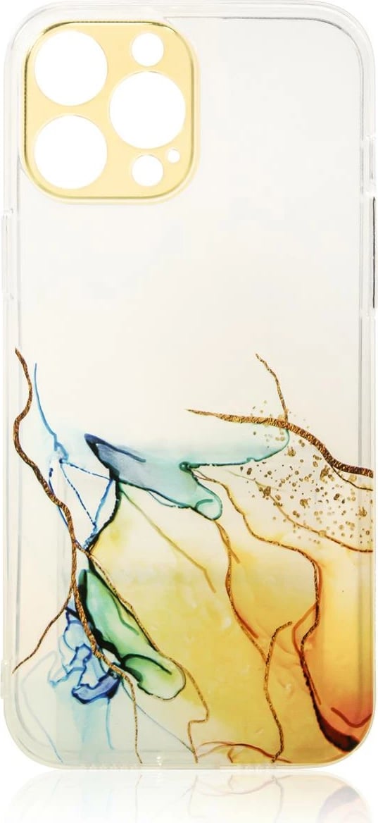 Mbështjellës Hurtel Marble Case për Samsung Galaxy A12 5G, portokalli