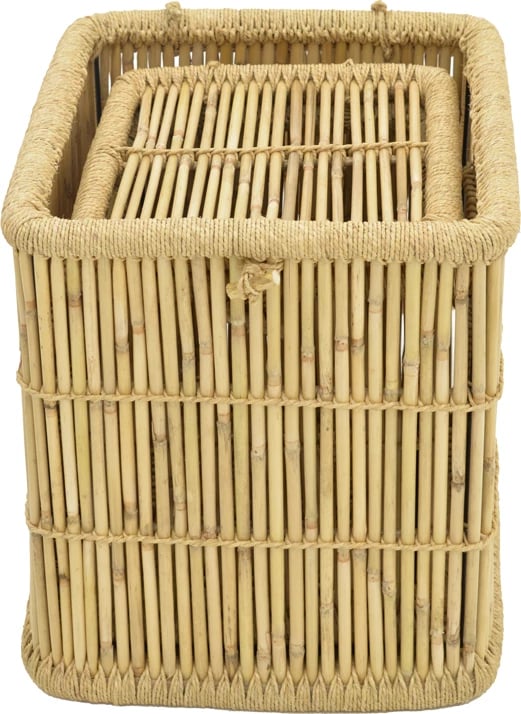 Shportë rrobash Dremia Inart set 2 copë bambu natyrale