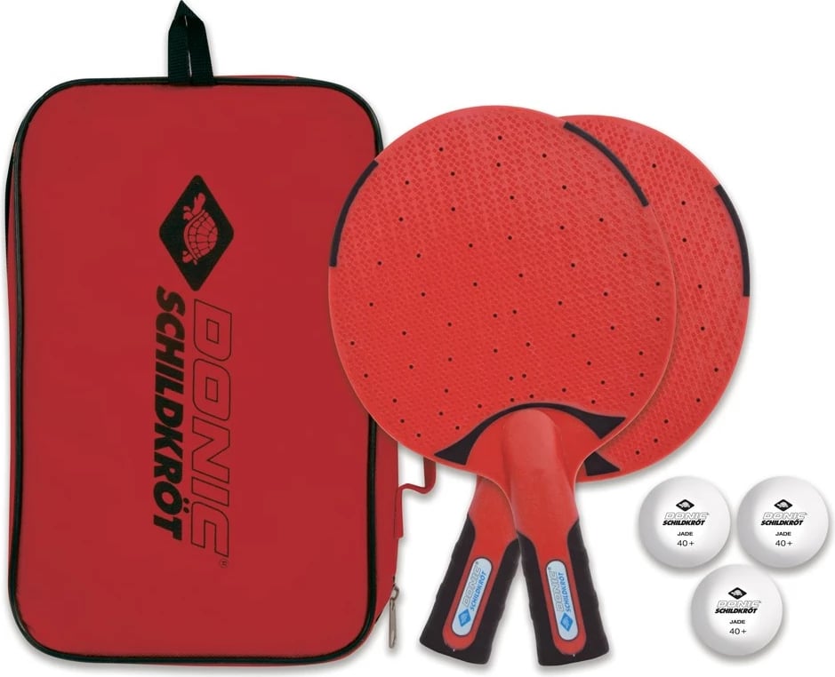 Set pingpongu Donic Schildkröt 788662, 2 raketa, Kuq