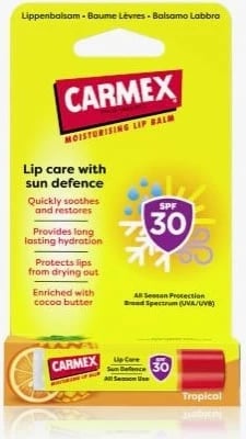 Balsam për buzë Carmex Tropical SPF30