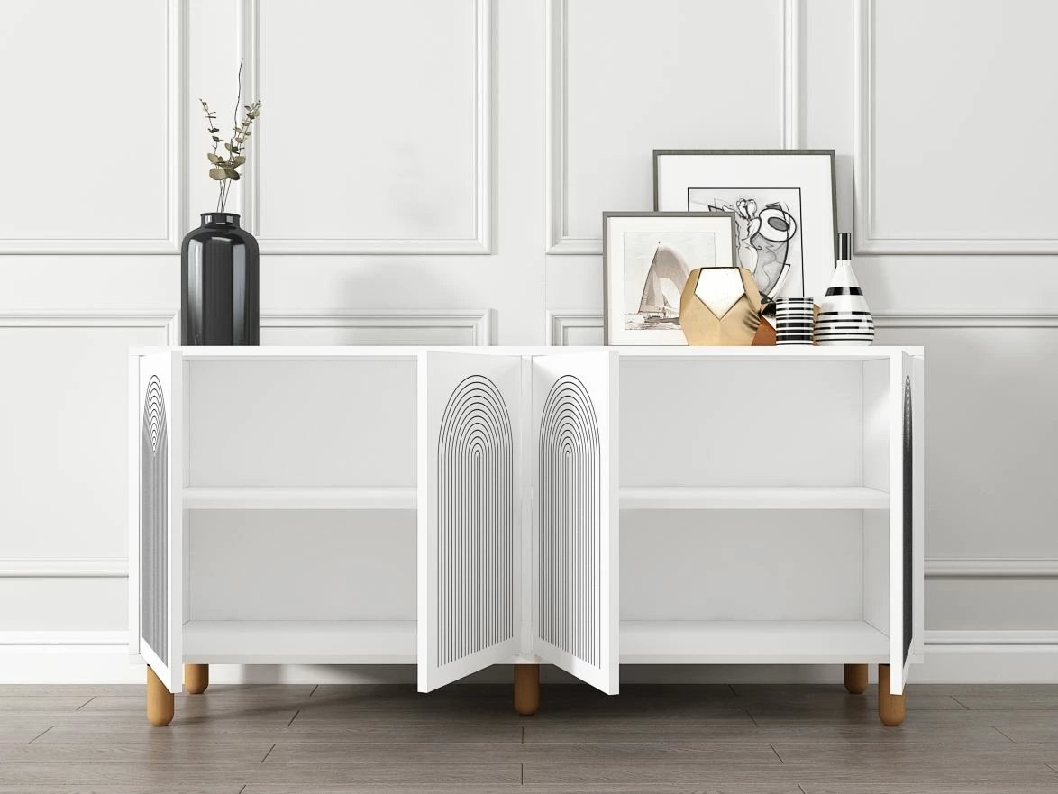 Konsol Skye Decor, e bardhë, Doresta