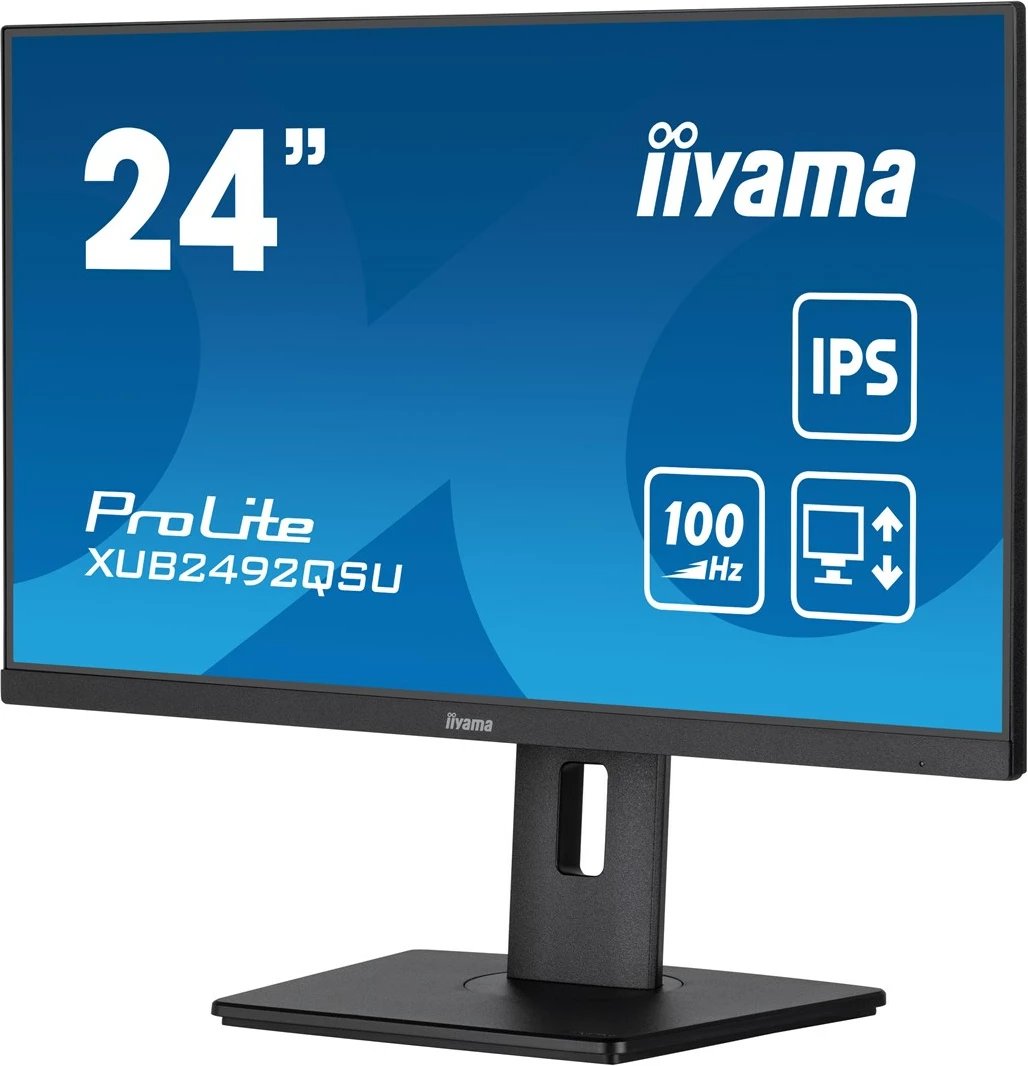 Monitor IIYAMA ProLite XUB2492QSU-B1, 23.8", Wide Quad HD, IPS, 100 Hz, i zi