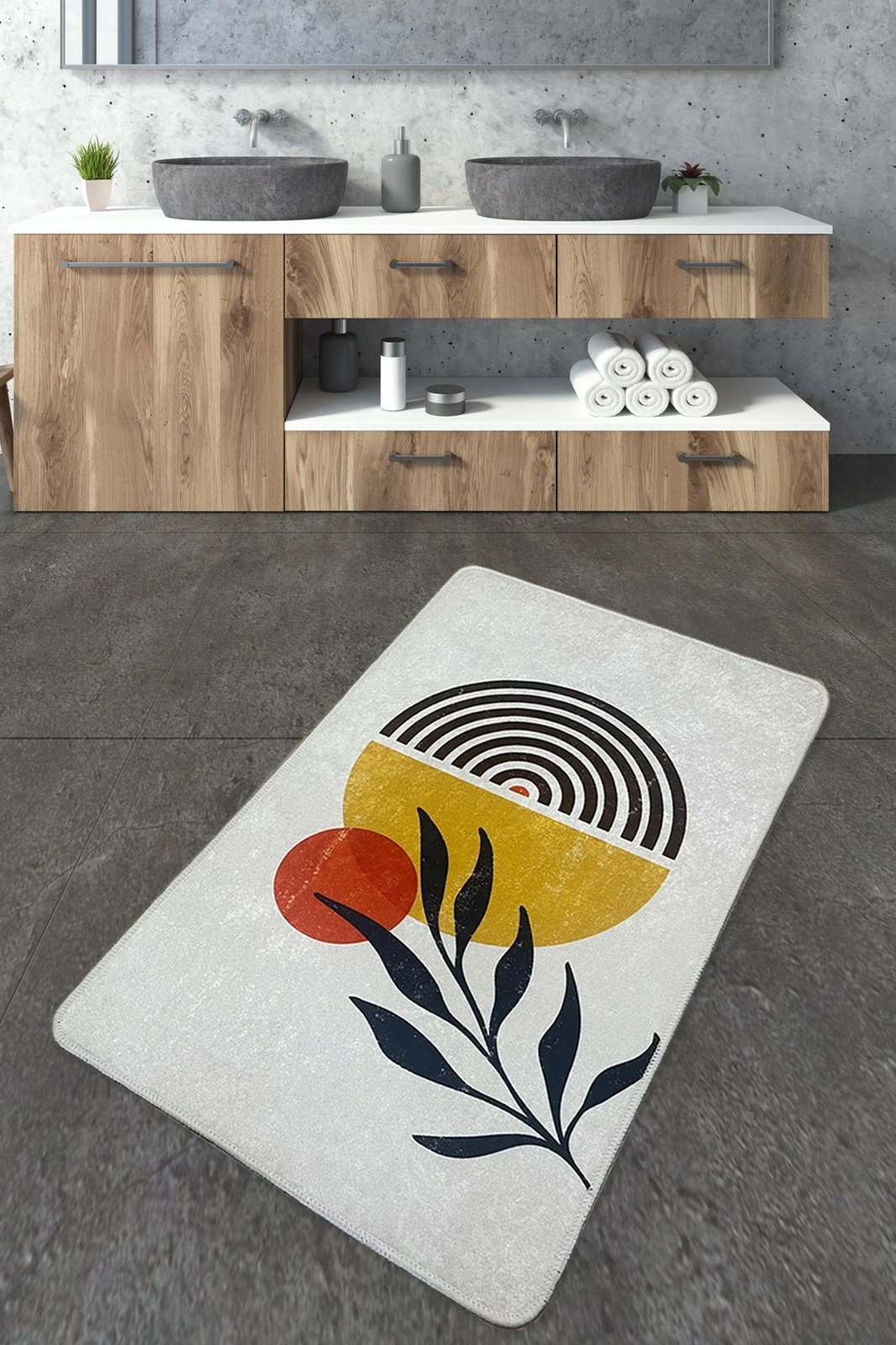 Tapet banje Mijölnir, Le Soleil, shumëngjyrësh, 70x120cm