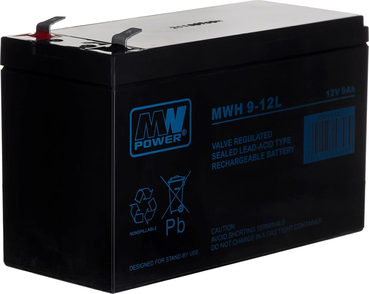 Bateri MPL MW Power MWH 9-12L, 12 V, 9 Ah, Zezë