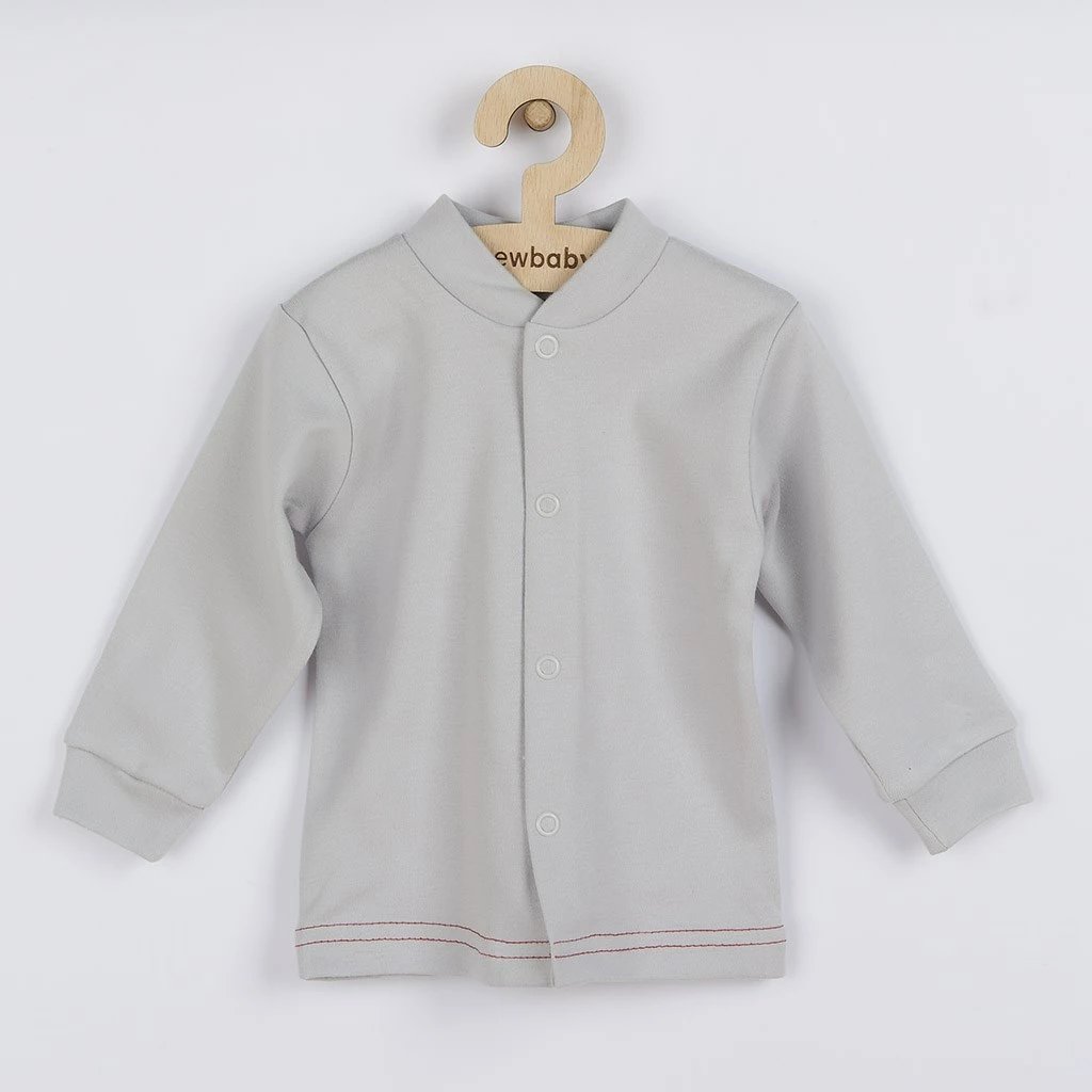 set bebe 2 copë, New Baby, Mouse, 100% pambuk, madhësia 80 (9–12 muaj), gri