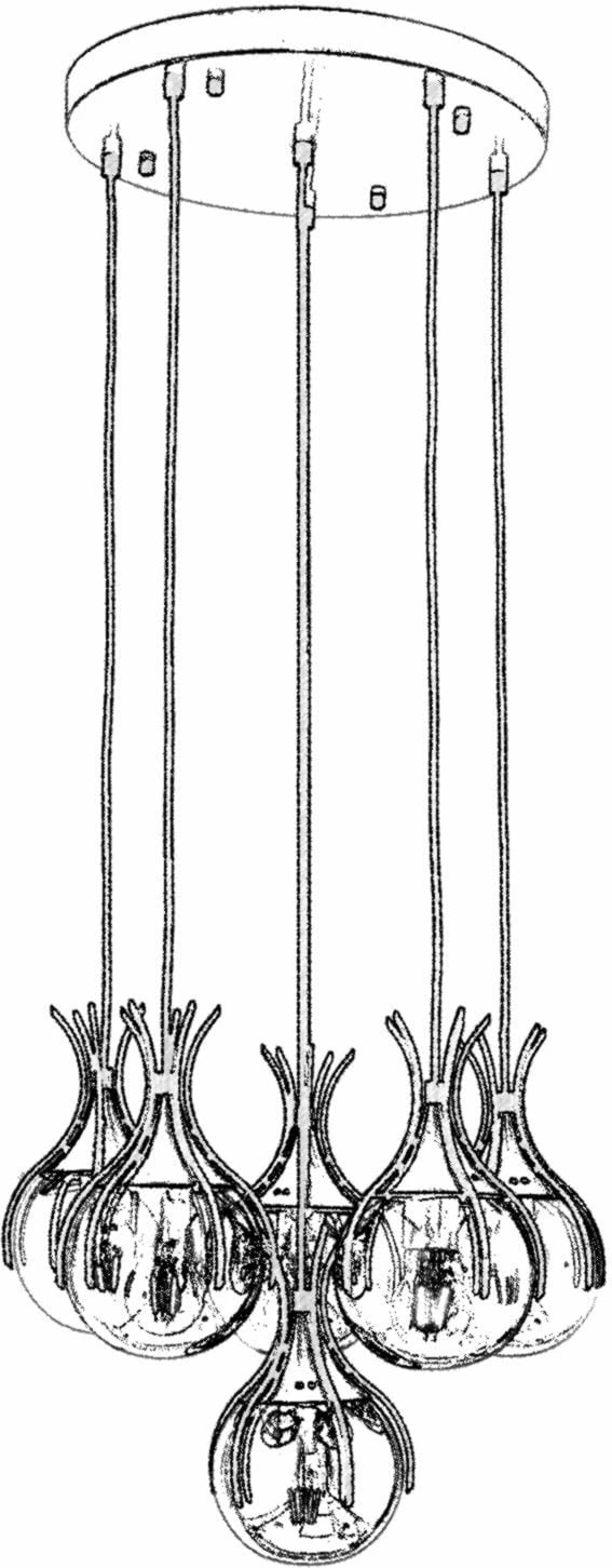 Llambadar Opviq, AV-1766-6T-BSY, ngjyrë e zezë dhe bronzi