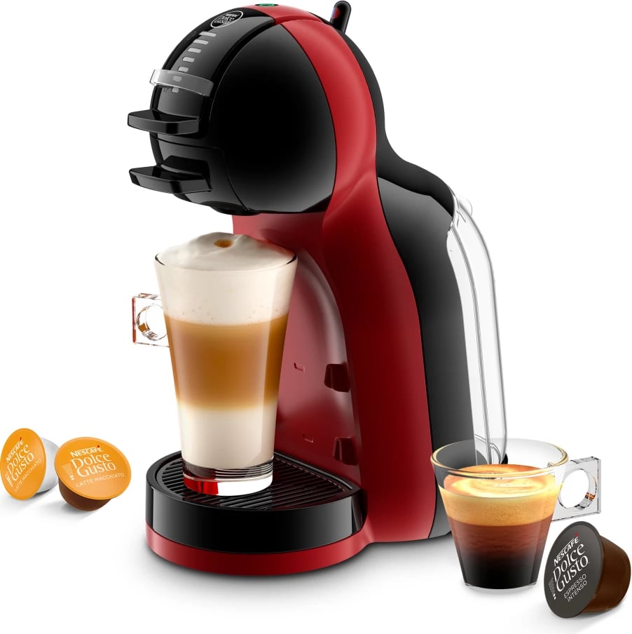 Makinë kafeje me kapsula, Krups, Dolce Gusto Mini Me KP123H10, 15 bar, automatike me Play & Select, klasë energjie A, zezë/kuqe