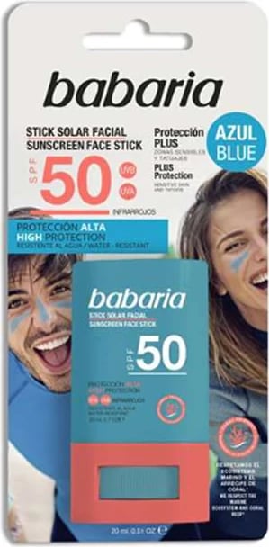 Stick për fytyrë Babaria SPF 50 unisex blu 20ml