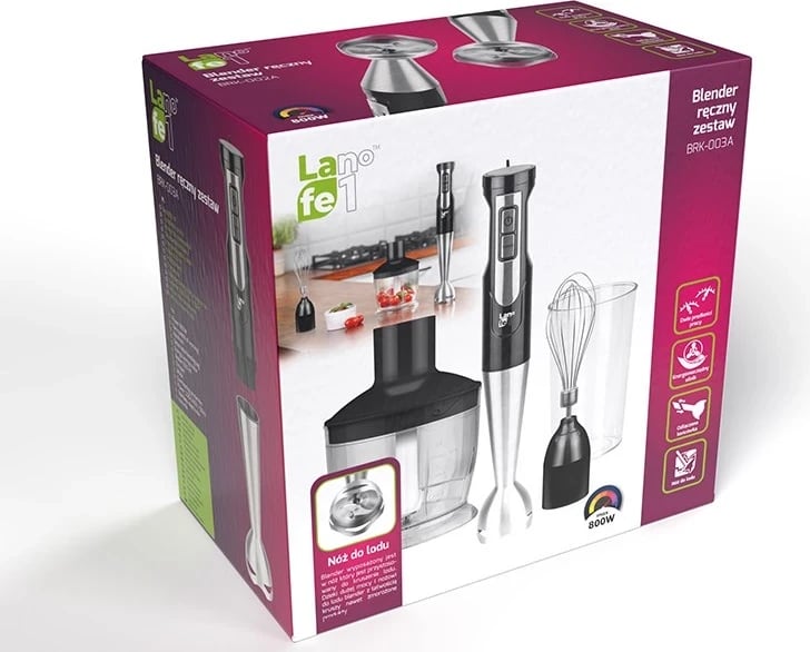 Blender zhytës Lafe BRK-003A, 0.6 L, i zi dhe argjendtë Blender zhytës Lafe BRK-003A, 0.6 L, i zi dhe argjendtë