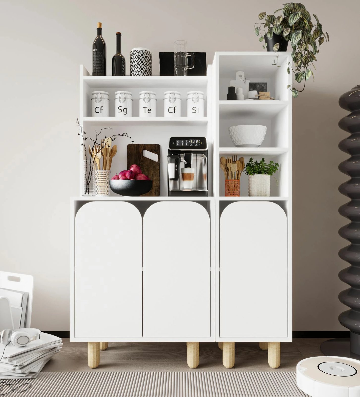 Dollap shumëpërdorimësh Skye Decor, Parma 3, i bardhë