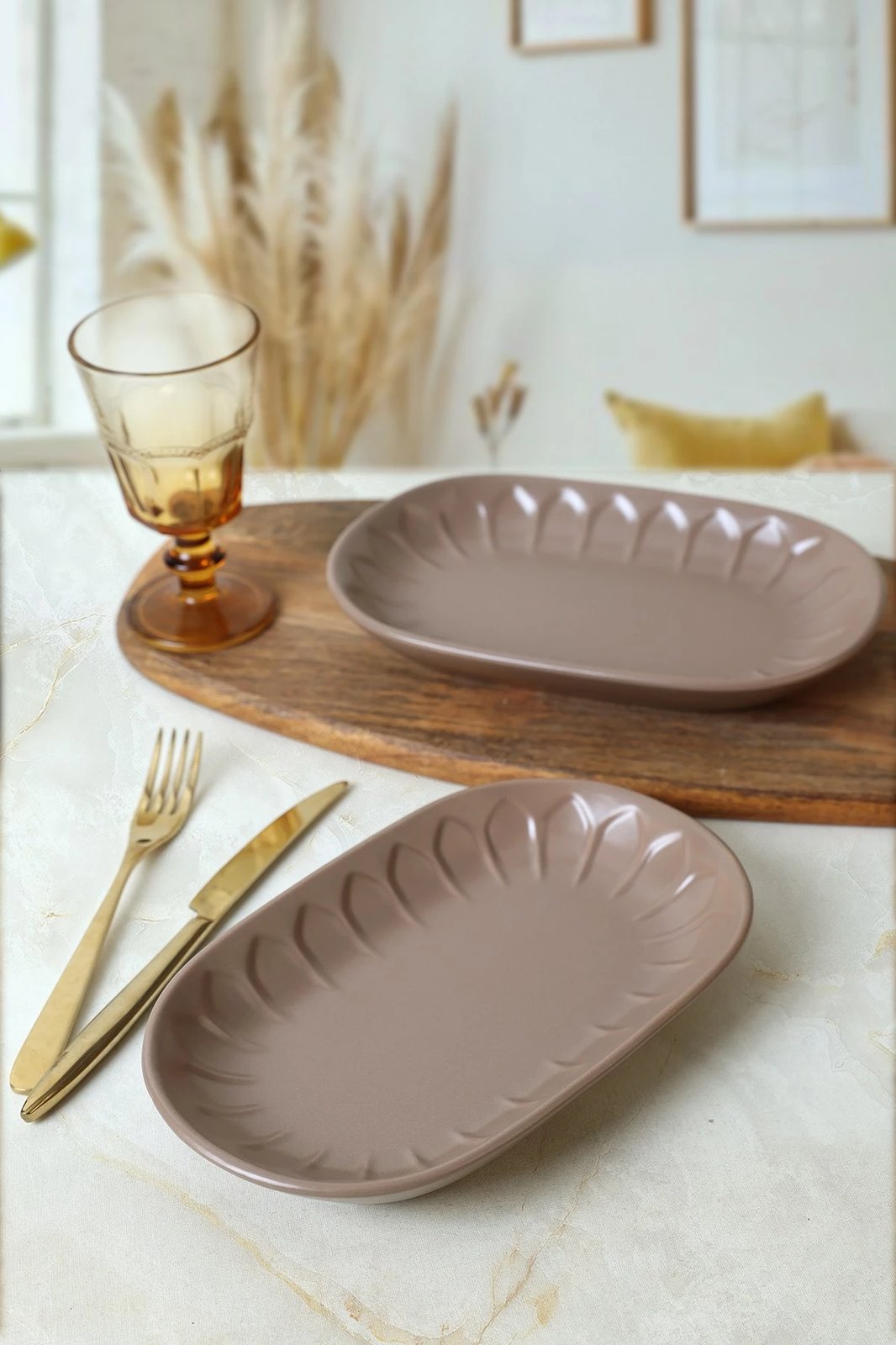 Set pjatash (2 copë), Hermia Concept, X00017598, ngjyrë bezhë Set pjatash (2 copë), Hermia Concept, X00017598, ngjyrë bezhë