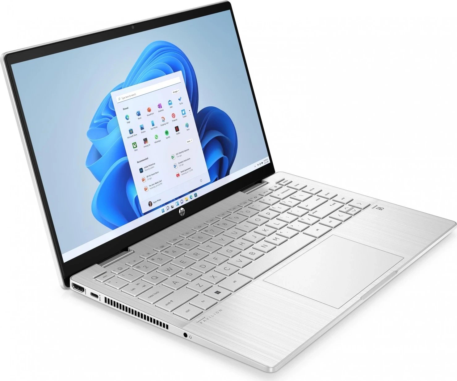 Laptop 2në1 HP Pavilion x360, Core i7-1255U, 14''-FHD-Prekje, 16GB RAM, 512GB SSD, W11H, Argjendtë