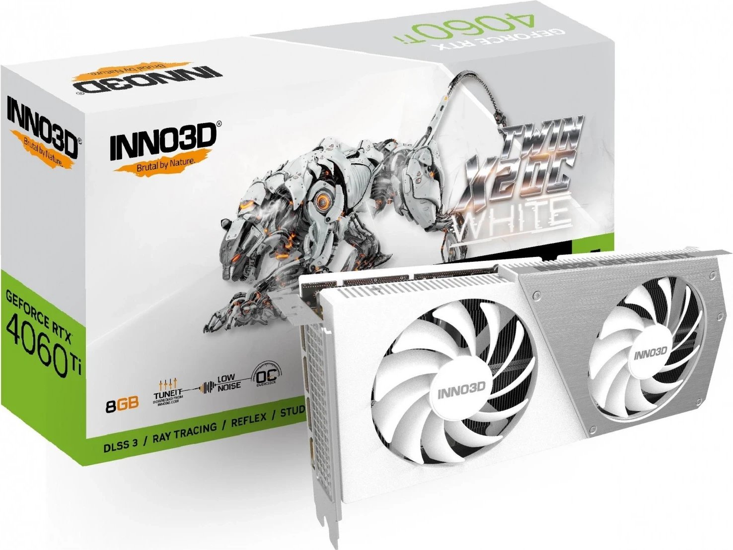 Kartelë grafike inno3D RTX 4060 Ti Twin X2 OC 8GB, e bardhë