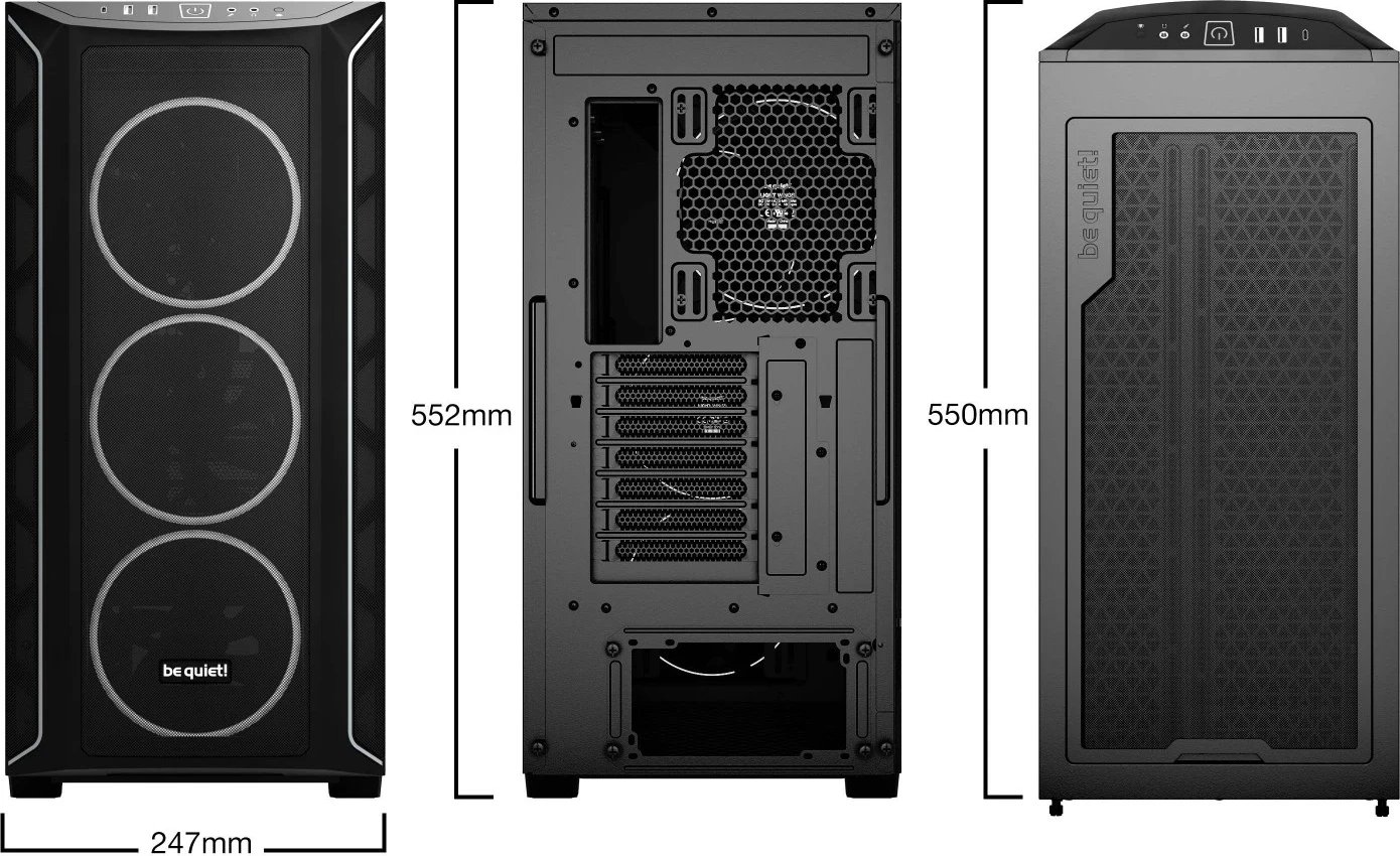 Kasë kompjuteri be quiet! Shadow Base 800 FX, i zi 