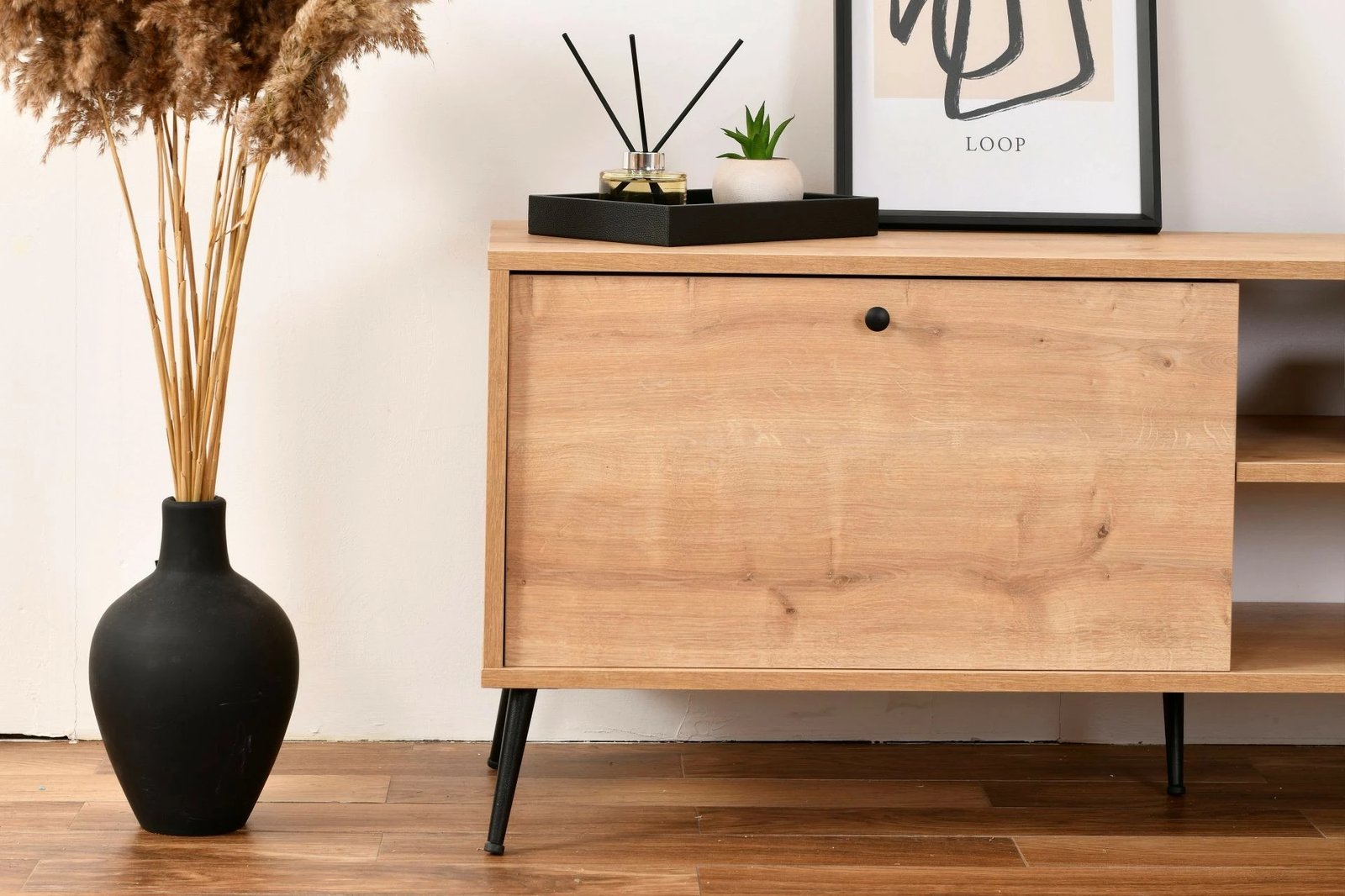 Komodë TV Skye Decor, Calvin, ngjyrë lisi, 180