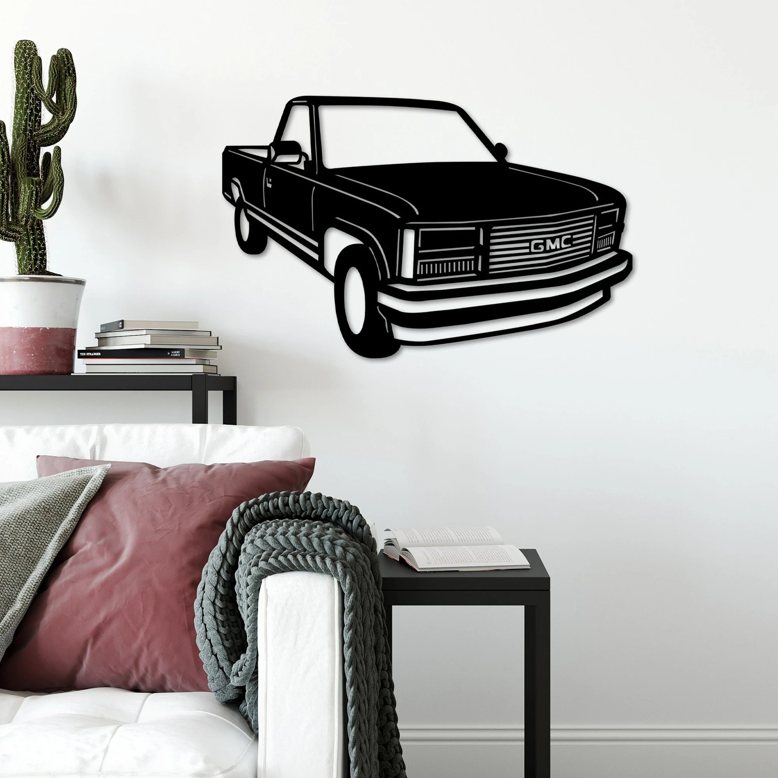 Aksesor dekorativ metalik për mur Wallity, GMC Sierra 1990