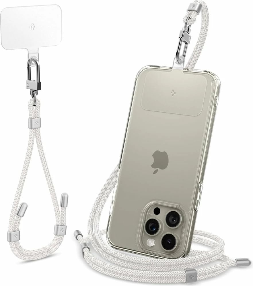 Set litarë universal Spigen me varëse dhe ConTag, i bardhë