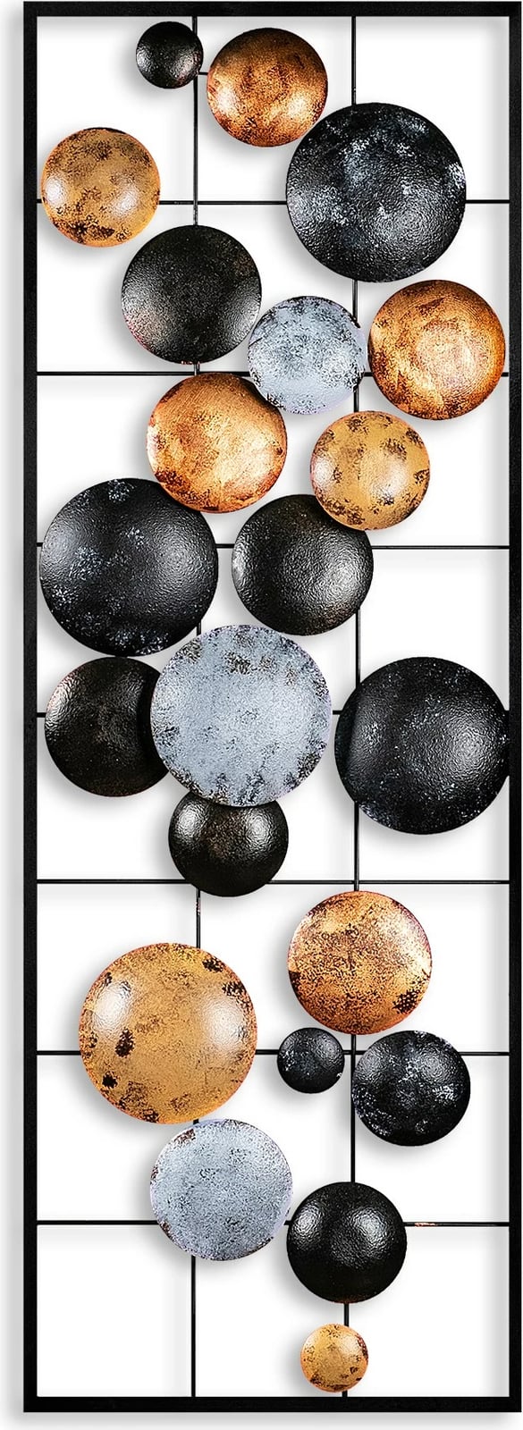 Aksesor dekorativ metalik për mur Wallity, Camber - 1