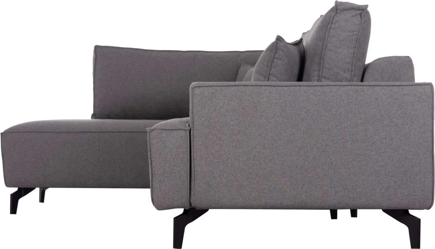 Kënd-sofë me hapësirë për depo, SAFFIRA FH3303.01L, material gri, 270x195x100cm