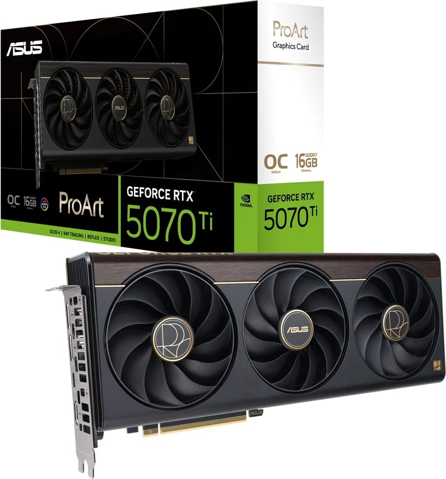 Kartelë grafike ASUS ProArt RTX5070TI-O16G, 16 GB GDDR7, Multikolor