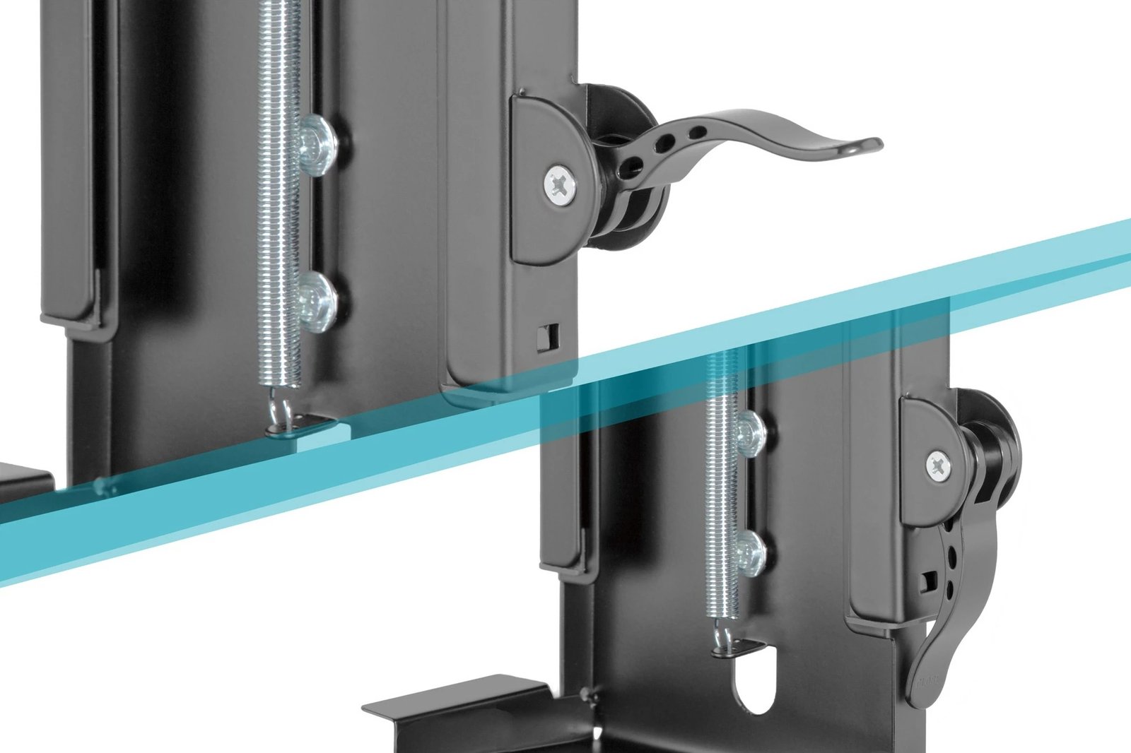 Mbajtëse universale kasë Digitus, për montim në tavolinë, easy-locking, e zezë