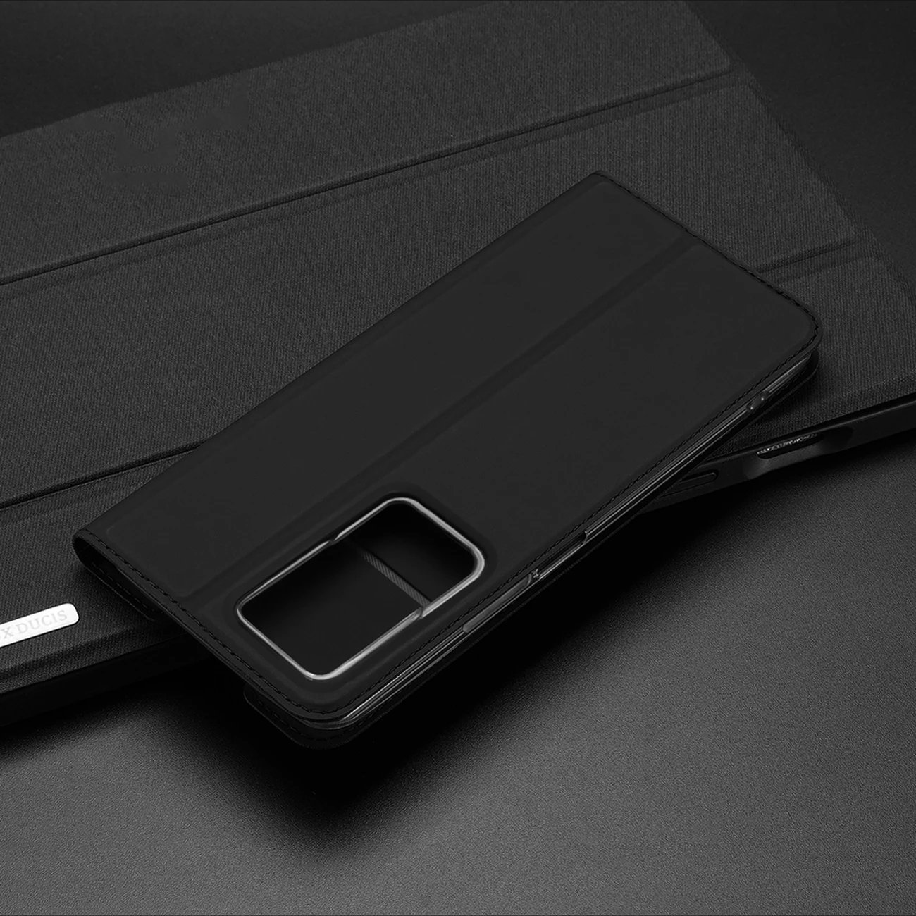 Mbështjellës Dux Ducis Skin Pro për Xiaomi Poco F4 5G, me kapak, xhep kartelash dhe funksion qëndrimi, Kaltër