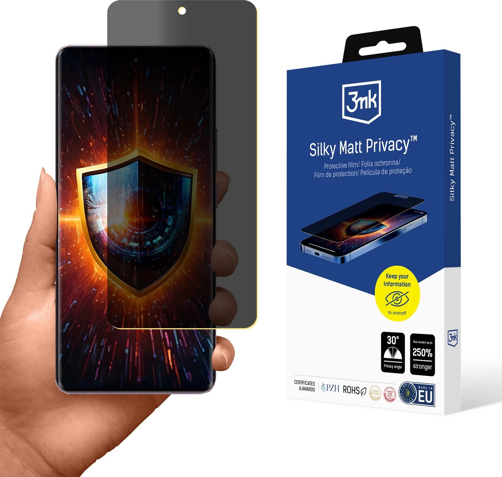Mbrojtës ekrani Silky Matt Privacy 3mk për Realme 14 Pro