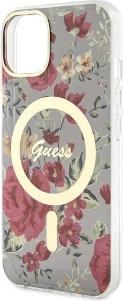 Mbështjellës Guess Flower MagSafe për iPhone 14, Gjelbër Mbështjellës Guess Flower MagSafe për iPhone 14, Gjelbër