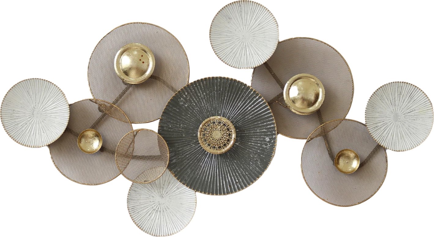 Dekor metalik për mur FH7165, ari, e bardhë, 91x6x50Y cm