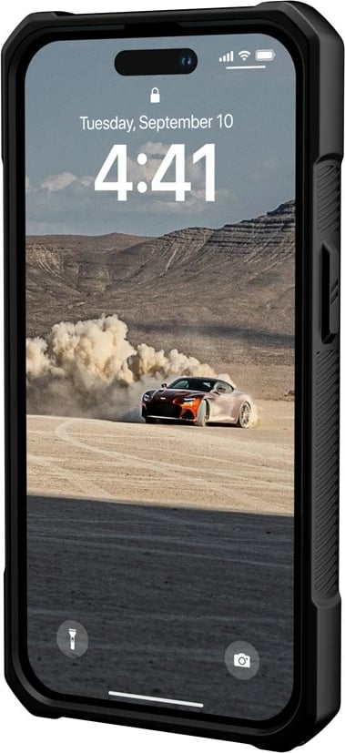 Mbështjellës Urban Armor Gear Monarch për celular, për Apple, 6.1", i zi