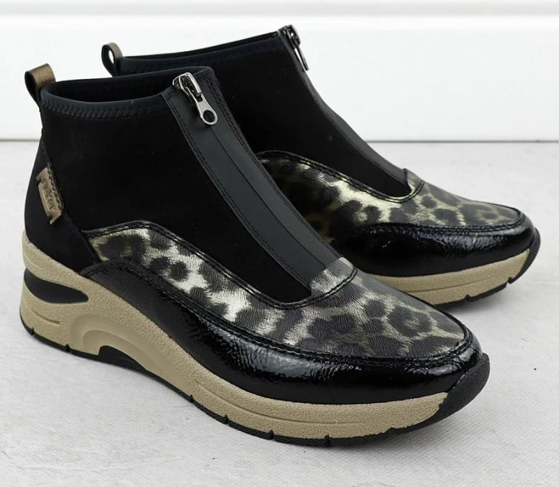 Çizme të shkurtra për femra Rieker N9362-00, të zeza