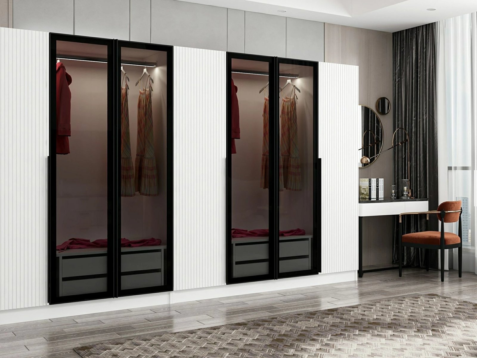 Dollap Skye Decor, Kale Plus, ngjyrë fume, 315x210x52cm