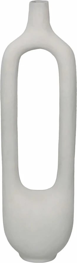 Vazo Finton, alumin, e bardhë, 17x14x62cm