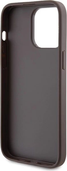 Mbështjellës Guess 4G Metal Gold Logo për iPhone 15 Pro Max, Kafe Mbështjellës Guess 4G Metal Gold Logo për iPhone 15 Pro Max, Kafe