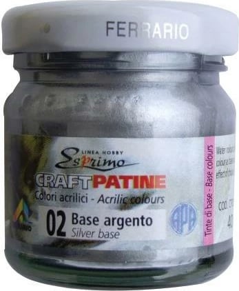 Patinë NEXT 40ml, Bazë Uji, Argjend