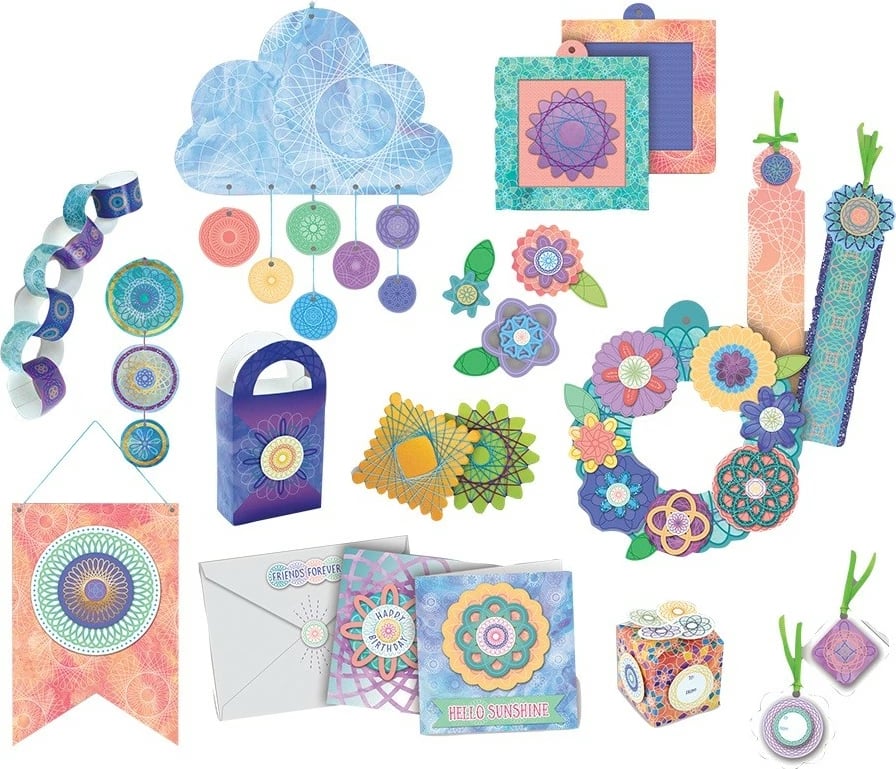 Set kreativ Spirograph Dante 033-1031Z me aksesorë të ndryshëm, për fëmijë