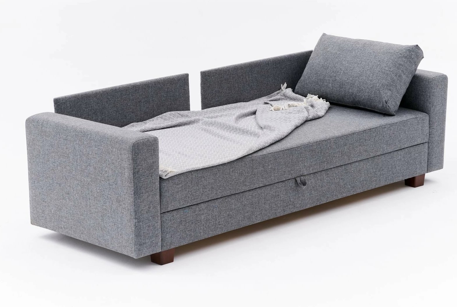 Krevat-divan treshe Atelier del Sofa, Aly, ngjyrë gri