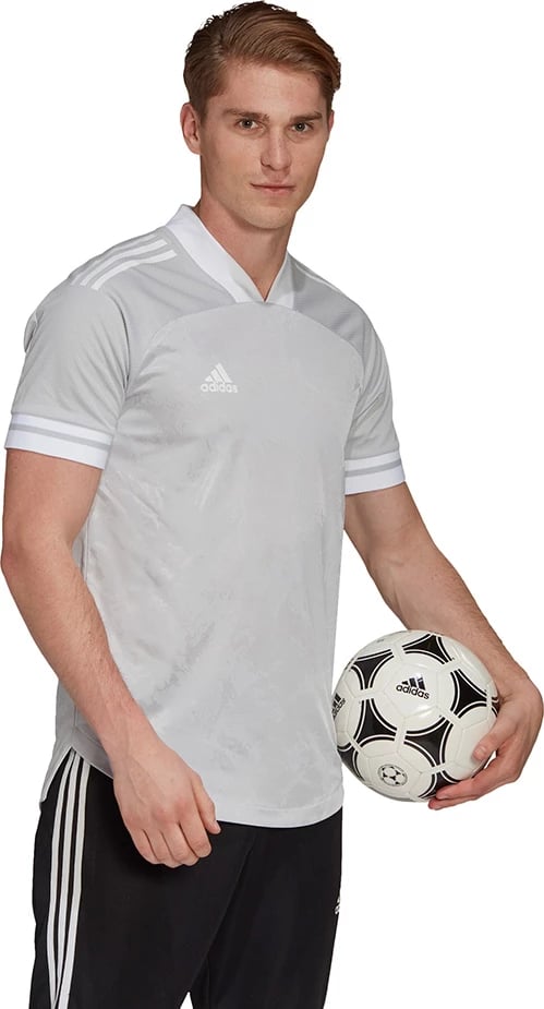 Maicë për meshkuj adidas, gri-bardhë