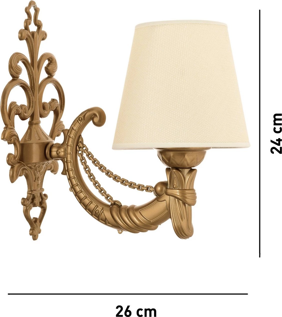 Llambë muri Opviq, krem dhe ari, Gloria